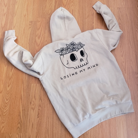 Hu0026M | Shirts | Hm Losing My Mind Skull Pullover Hoodie | Poshmark